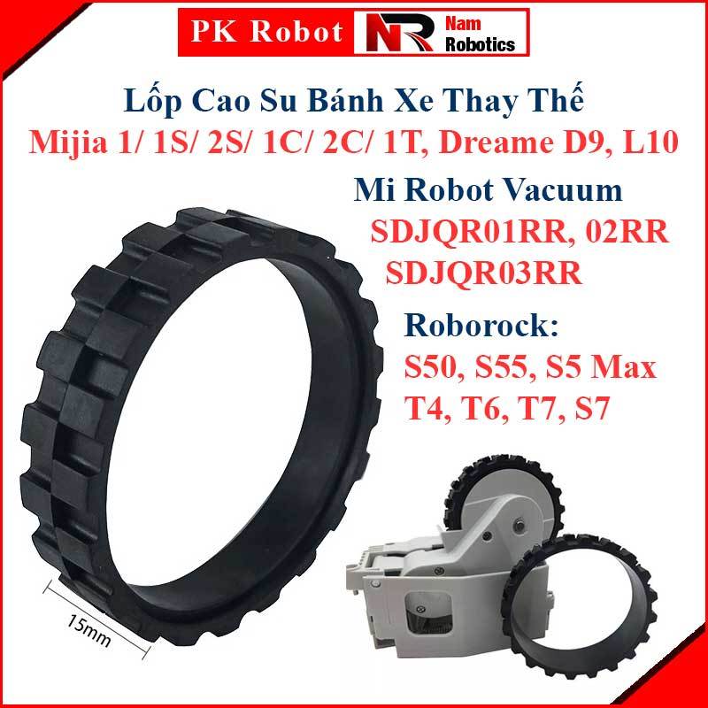 เปลี่ยนล้อยางยาง Mi 1S 2S 1C Mijia1 SDJQR01RR 02RR 03RR, Roborock S50 S55 S5Max T4 T6 T7 S7, Dreame 