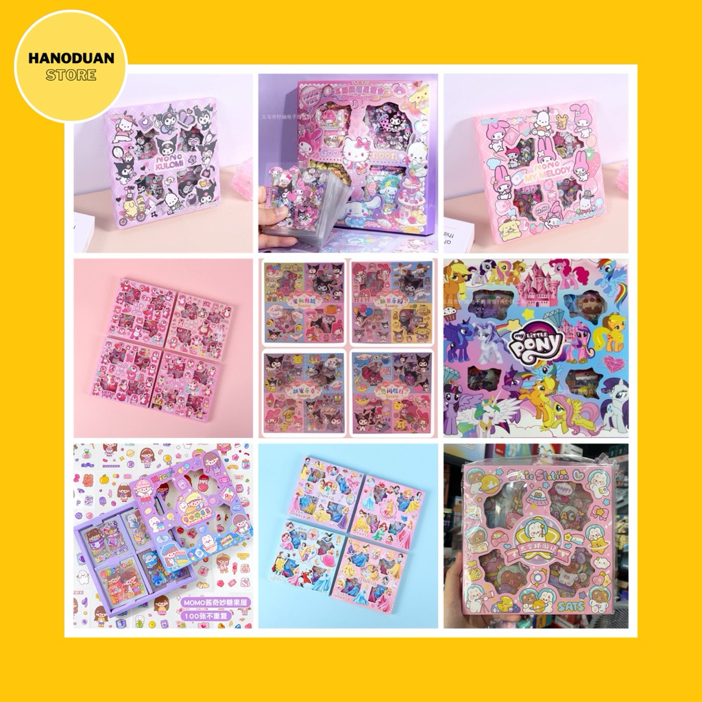 กล่องน่ารัก 2D Kuromi/Melody/Lotso/Pony สติ๊กเกอร์ตกแต่งมุมศึกษา โทรศัพท์ แล็ปท็อป - Hanoduan Store