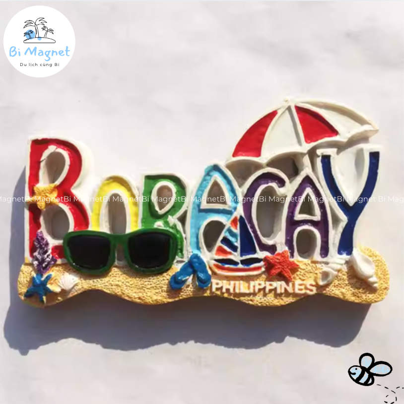 [AVAILABLE] Boracay Magnet สําหรับของที่ระลึกของเอเชียตะวันออกเฉียงใต้ของฟิลิปปินส์