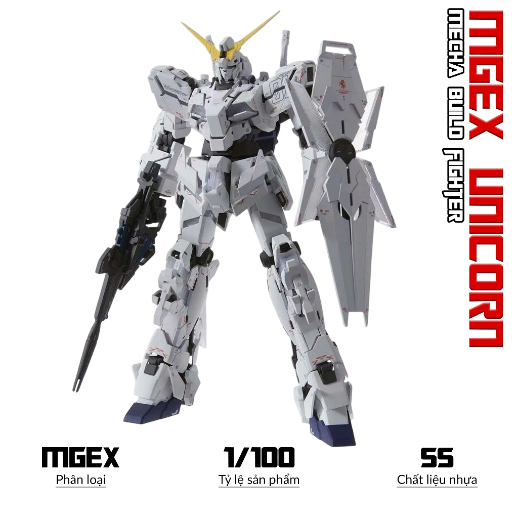 โมเดล MGEX Unicorn 2202, 1/100 Mecha, ของเล่นประกอบพลาสติก