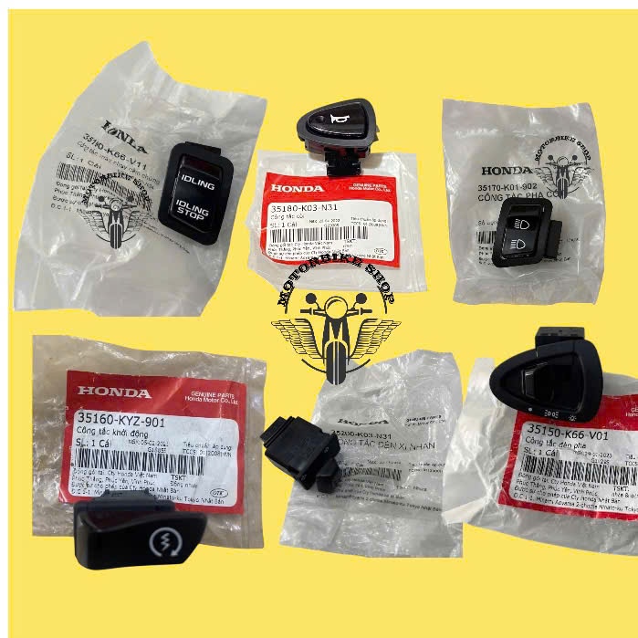 ปุ่มสวิตช์รถยนต์ของแท้ Sh 125/150 2017-2019 35190K66V11 35150K66V01 35160KYZ901 35170K01 35180K03 35