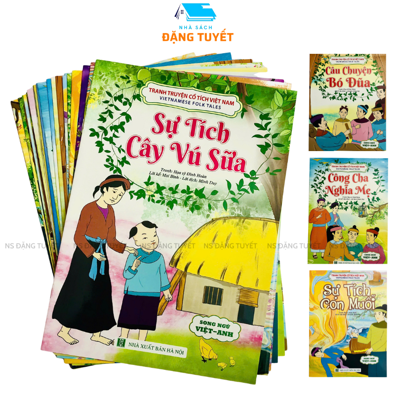 (ใหม่ แบบอย่าง) ชุดหนังสือภาพเทพนิยาย 20 ชิ้นสําหรับเด็ก - สองภาษาภาษาอังกฤษและเวียดนาม