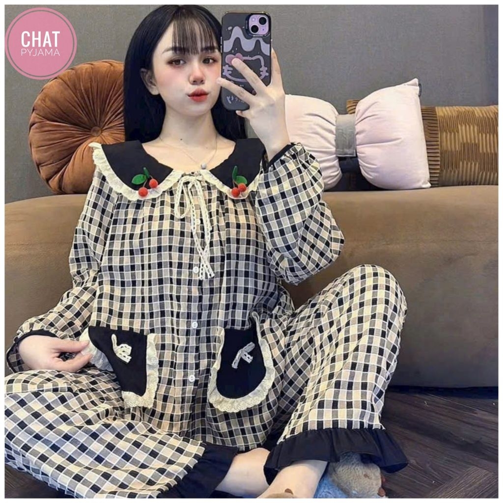 CHERY LONG PYJAMA SET IN SOFT VELVET