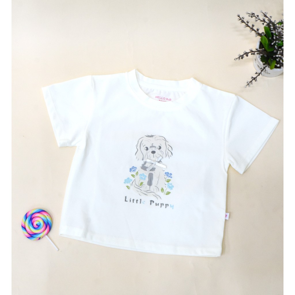 เสื้อคอปกแขนสั้นเด็กผู้หญิง 2008 ครีม - HELLO BnB