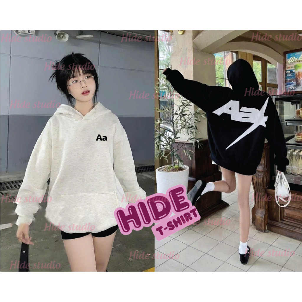 Aastu Hoodie สําหรับผู้ชายและผู้หญิงซ่อนสตูดิโอ, ผ้าฝ้ายหนาเรียบ 100% Felt Full Tag