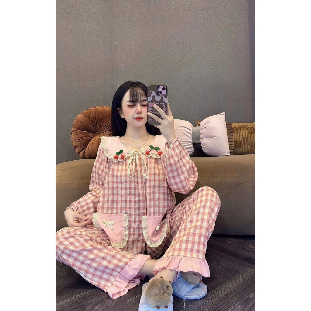 CHERY LONG PYJAMA SET IN SOFT VELVET