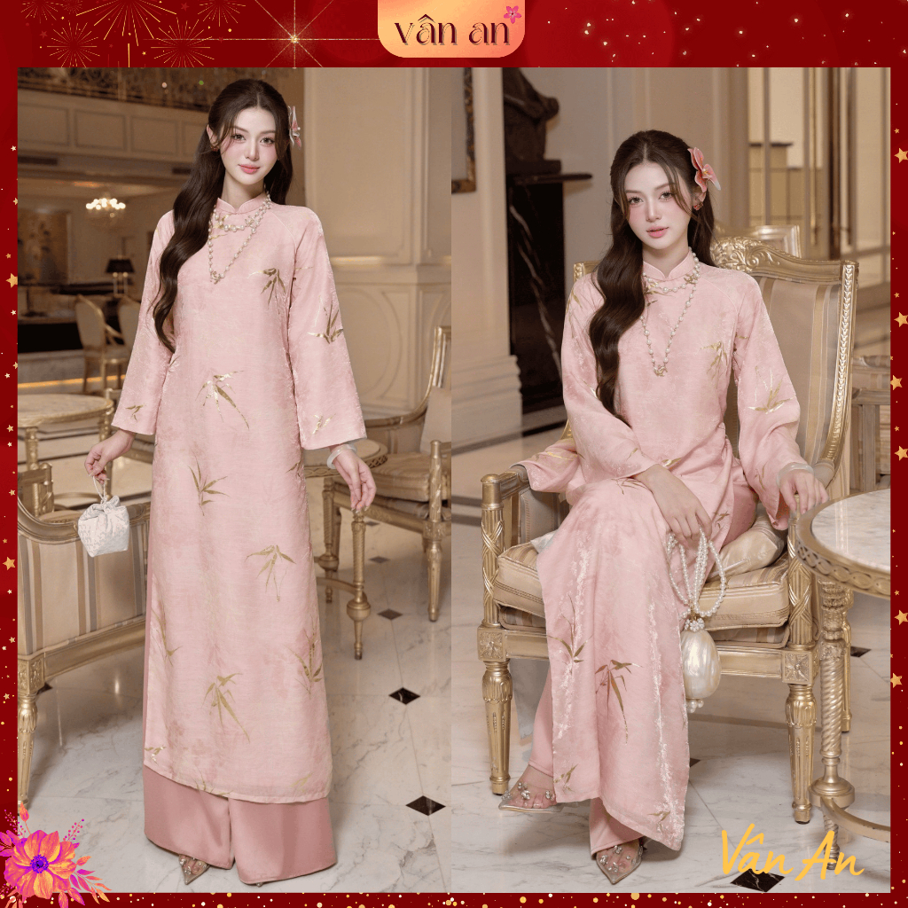 [VAN AN - READY STOCK] VY AN Ao Dai - แขนยาวดีไซน์ 4 แขน - วัสดุผ้าไหมคุณภาพสูง - (พร้อมสต็อก)