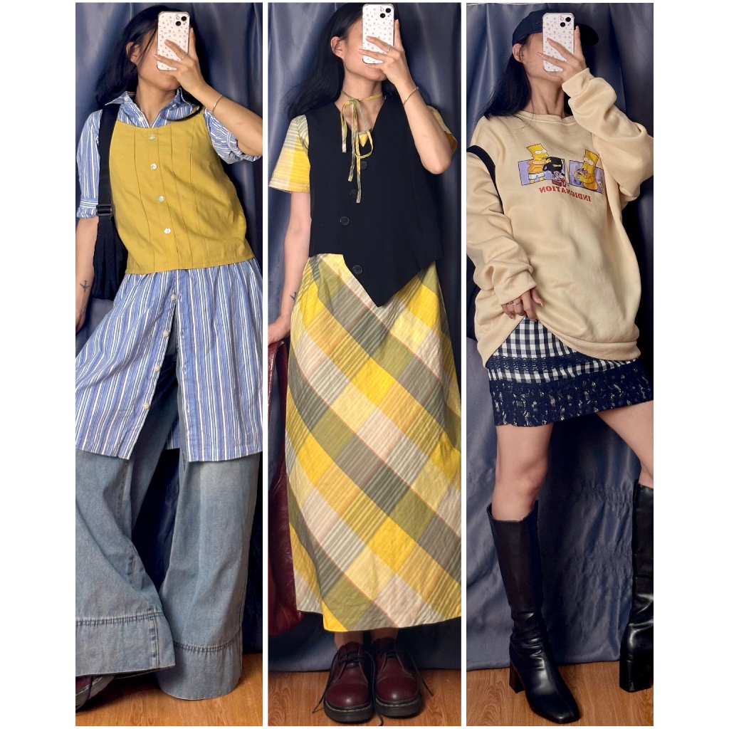 [APRIL6 CLOTHING] เดรสวินเทจผสมล่วงหน้า แยกแยก ins: april6_clothing