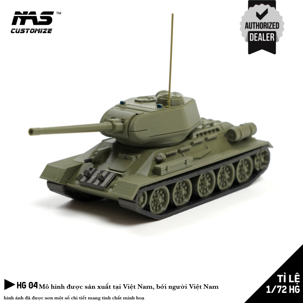 [NAS] รถถัง HG Russian รุ่น T-34-85 สเกล 1/72. โมเดลประกอบถังรัสเซีย T-34-85 สเกล 1:72 HG