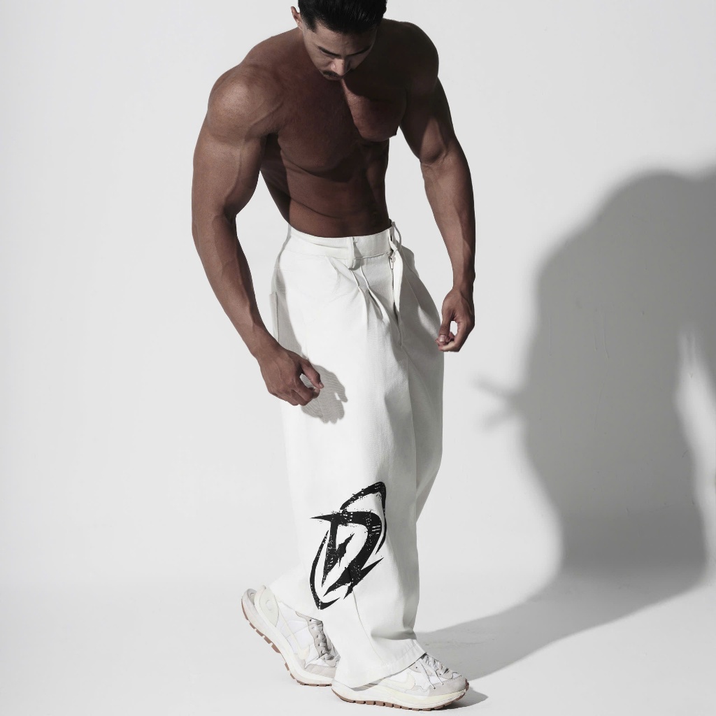 Degrey Long Pants Black/White Khaki Pants Logo new D