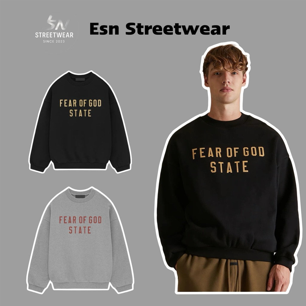 [ของแท้] Sweater Essentials Fear Of God State 480GSM Flecce เสื้อสเวตเตอร์ Essentials ของแท้