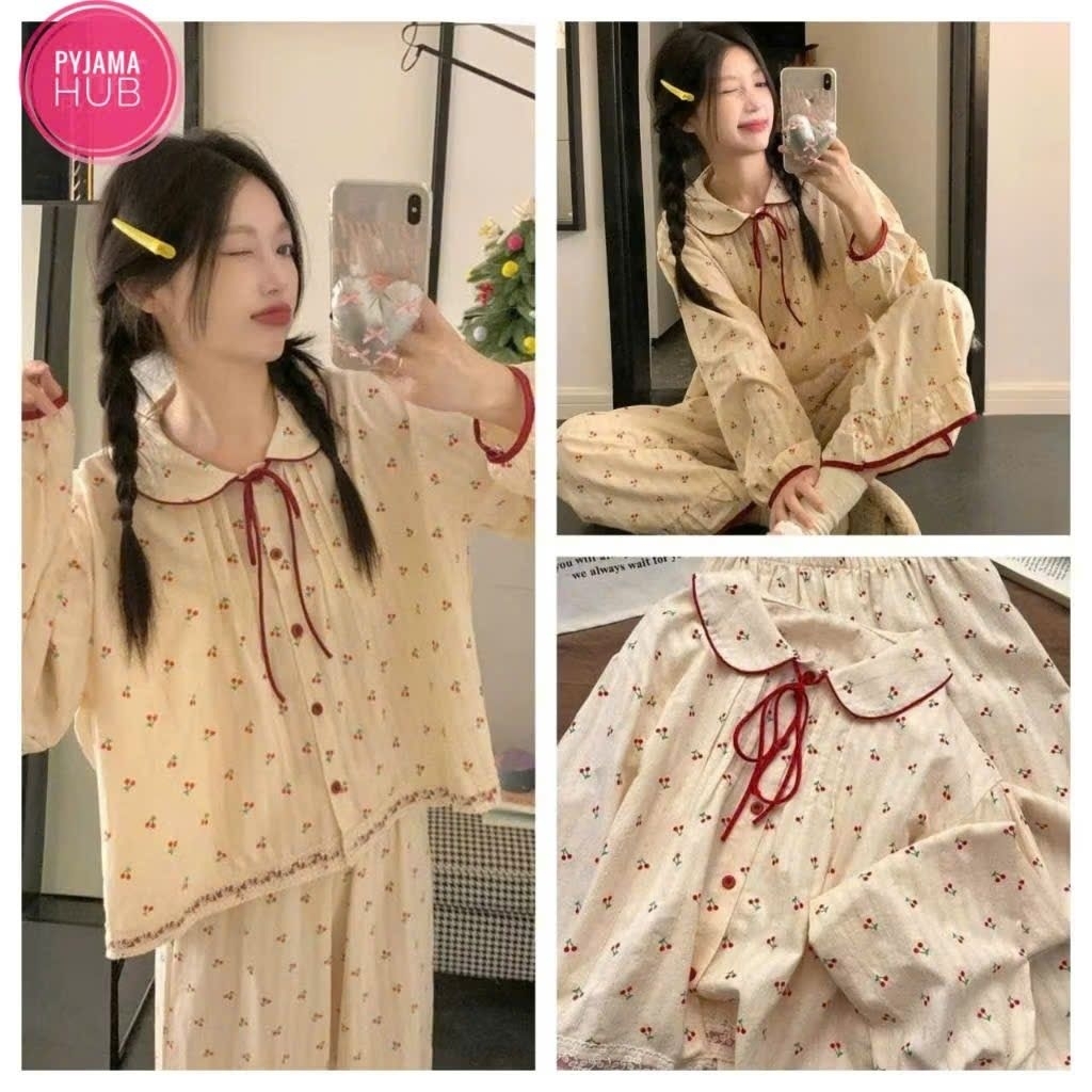 COOL, SOFT LONG LOTUS PYJAMA SET DD12