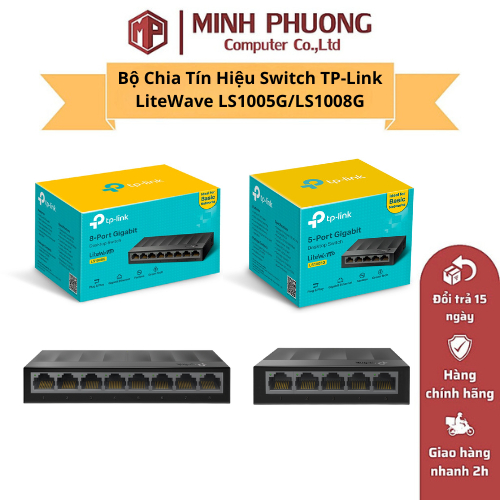 TP-Link LiteWave LS1005G / LS1008G 5/8 Port Gigabit Switch Splitter (1000Mbps) - Plug & Play