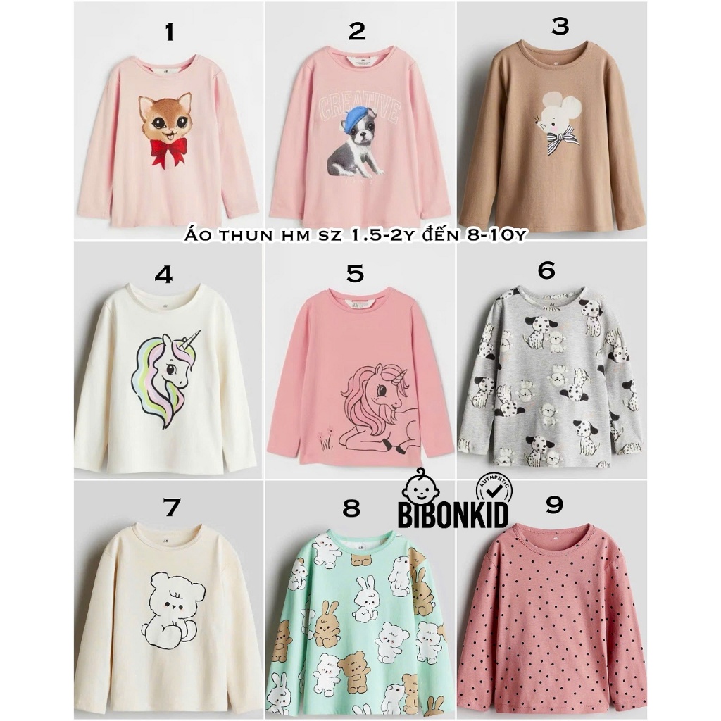 [Bibonkid] เสื้อยืดเด็ก HM Japan/US/UK ไซส์ตั้งแต่ 1.5-2y ถึง 8-10y