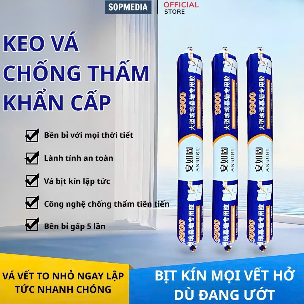 กาวซิลิโคน ANRUGU 9900 – กาวติดกระจกก่อสร้าง กันน้ํากลางแจ้ง กาวซุปเปอร์