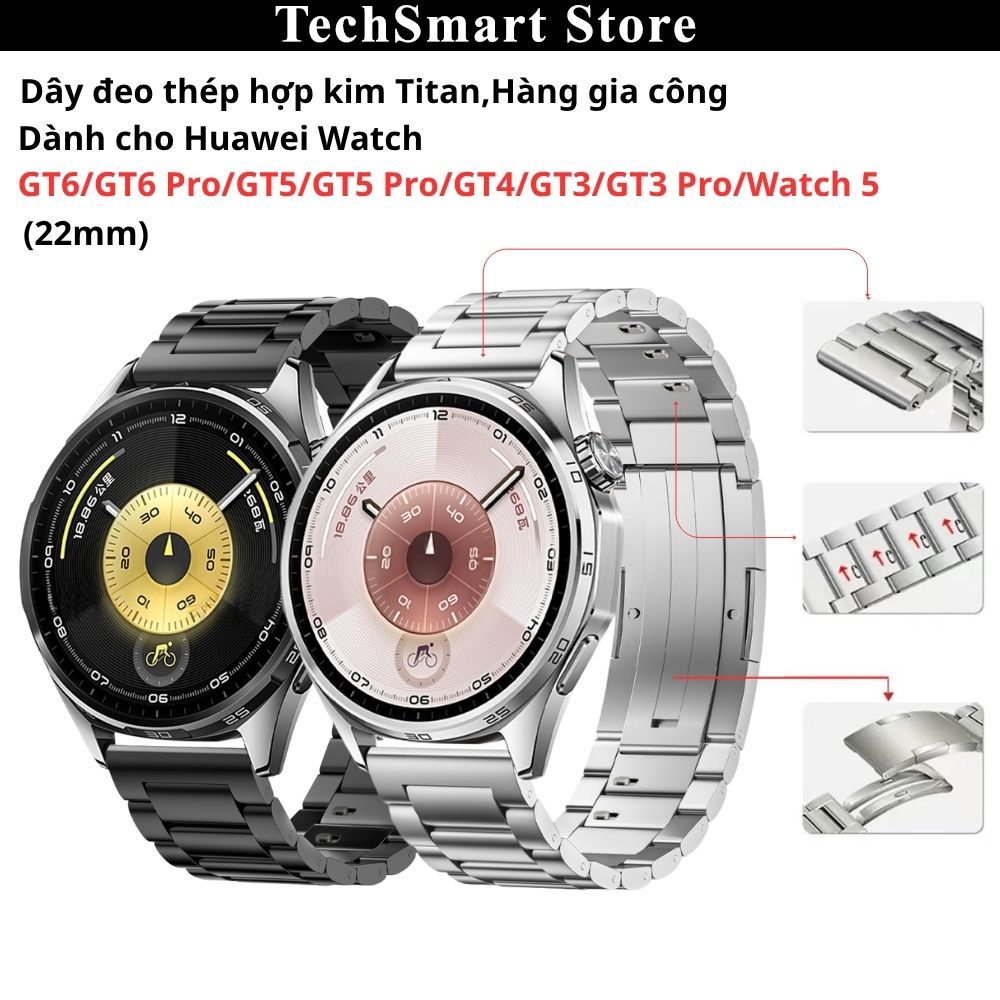 Ultra-light ไทเทเนียมสายเหล็กสําหรับ Huawei Watch GT6/GT6 Pro/GT5/GT5 Pro/GT4/GT3/GT3 Pro/นาฬิกา 5