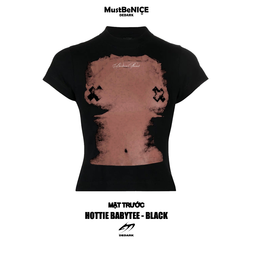 Babytee HOTTIE BABYTEE BLACK DEDARK BodyFit เสื้อยืด
