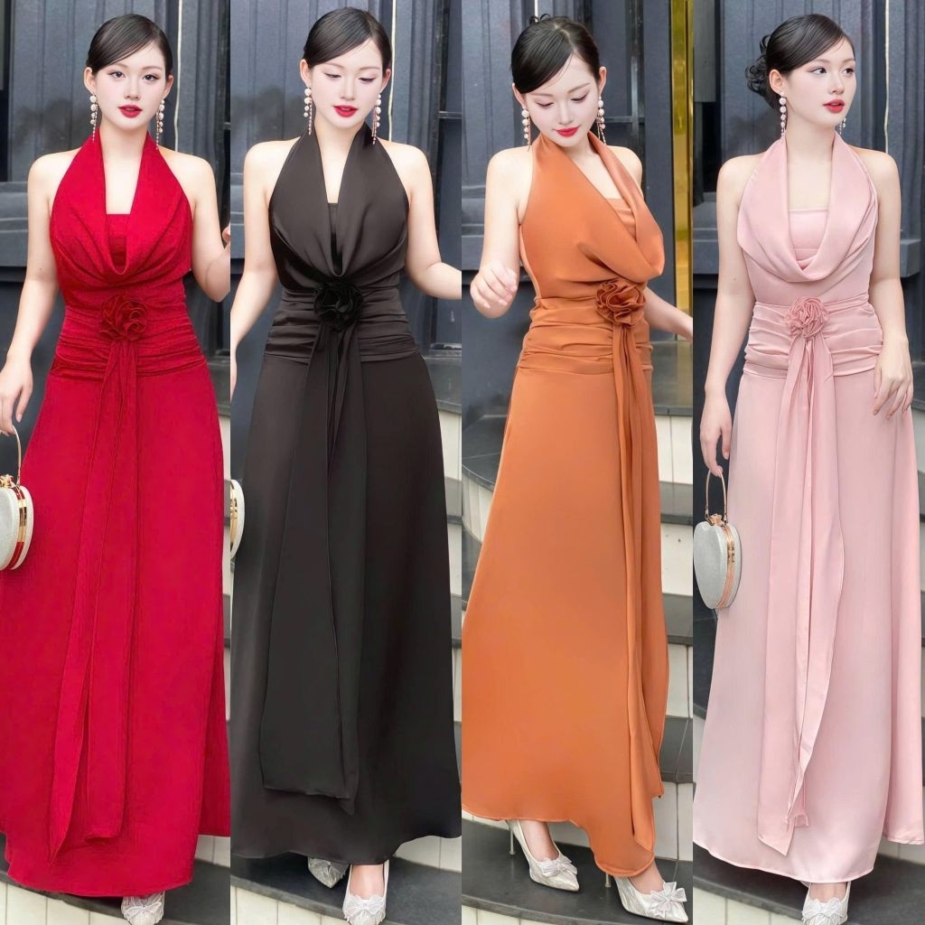 Tko mm 2025a ชุดราตรีเว้าหลังคอบาน