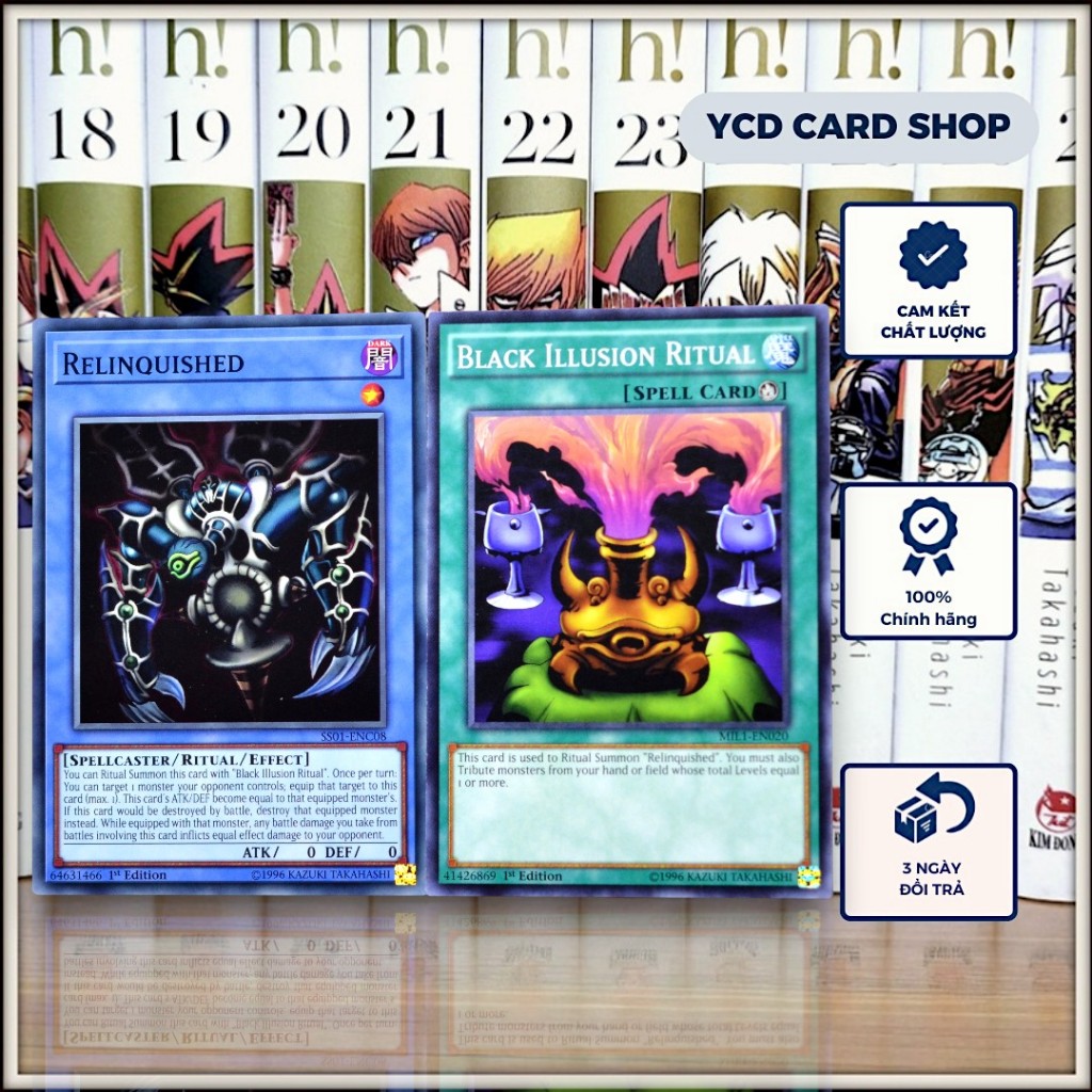 [YCDcardgame] ชุดการ์ด Yugioh ของแท้ Relinquished -ภาพลวงตาสีดํา Ritual – Common Ritual ]