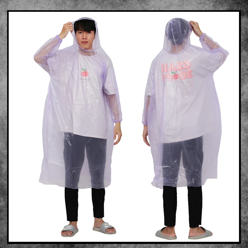 ชุดเสื้อกันฝนผ้าไนล่อน ลายจุดและสีทึบ ใช้ซ้ำได้ 50 ชุด thumbnail 7