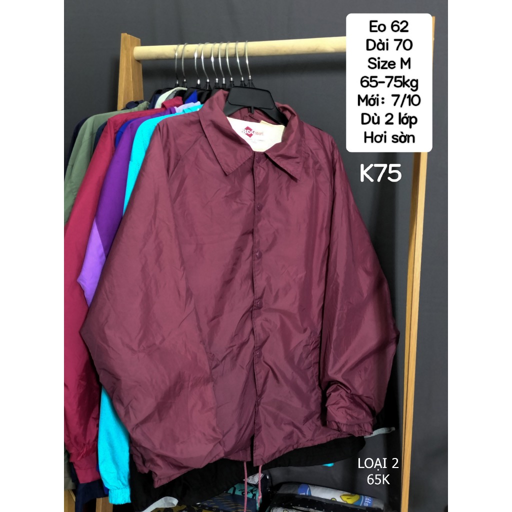 Size M, Under 70kg, แจ็คเก็ตผ้าไหมสําหรับบุรุษและสตรี, แจ็คเก็ต 2 มือ, Go Vap Express