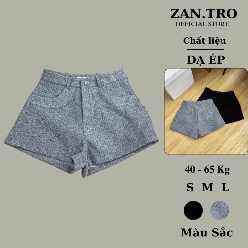 A-Line กางเกงขาสั้นเอวสูง Pressed Evening กางเกงขาสั้นผู้หญิงหรูหรา ZANTRO 473