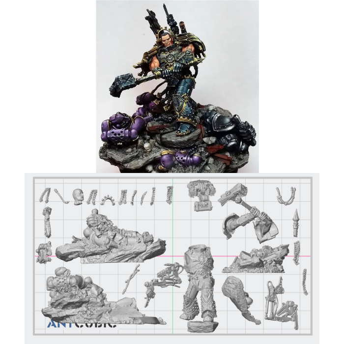 เรซิ่น 3D พิมพ์รุ่น WH Ferrus Manus,Leman Russ,Vulkan,Sanguius,Lorgar,Jaghatai Khan,Konka Curze,Lion