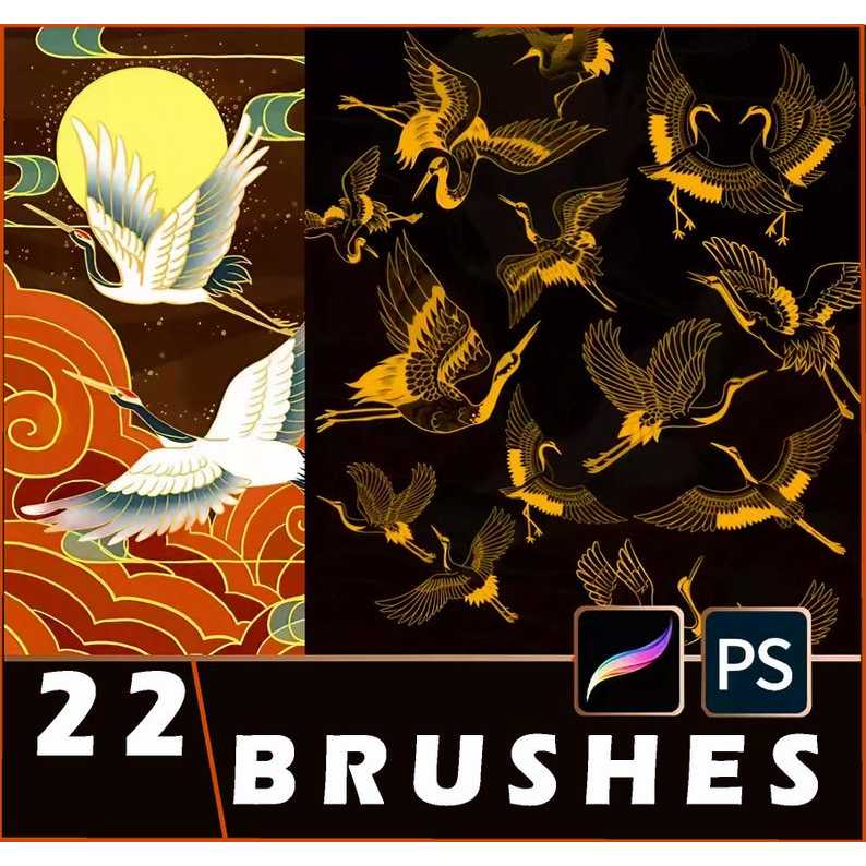 Bird Brushes: แสตมป์สัตว์ 22 ชิ้นสําหรับ Procreate และ Photoshop