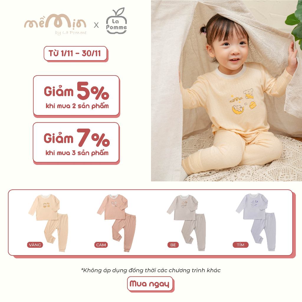 ชุดแขนยาว Fun universe La Pomme - เส้นด้าย Petit Soyeu Cool - Boys/girls 6M - 3Y