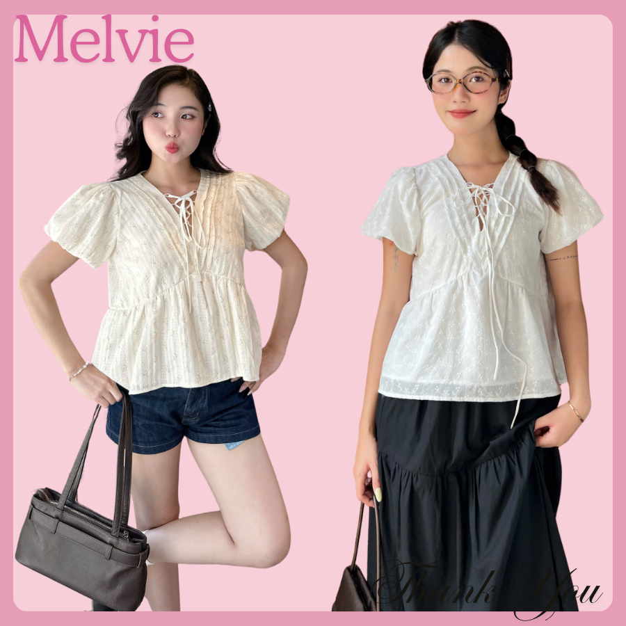 MURPHY TOP - Melvie Fashion - เสื้อเชิ้ต BABYDOLL ดีไซน์ที่สวยงามเป็นพิเศษพร้อมเสื้อเชิ้ต