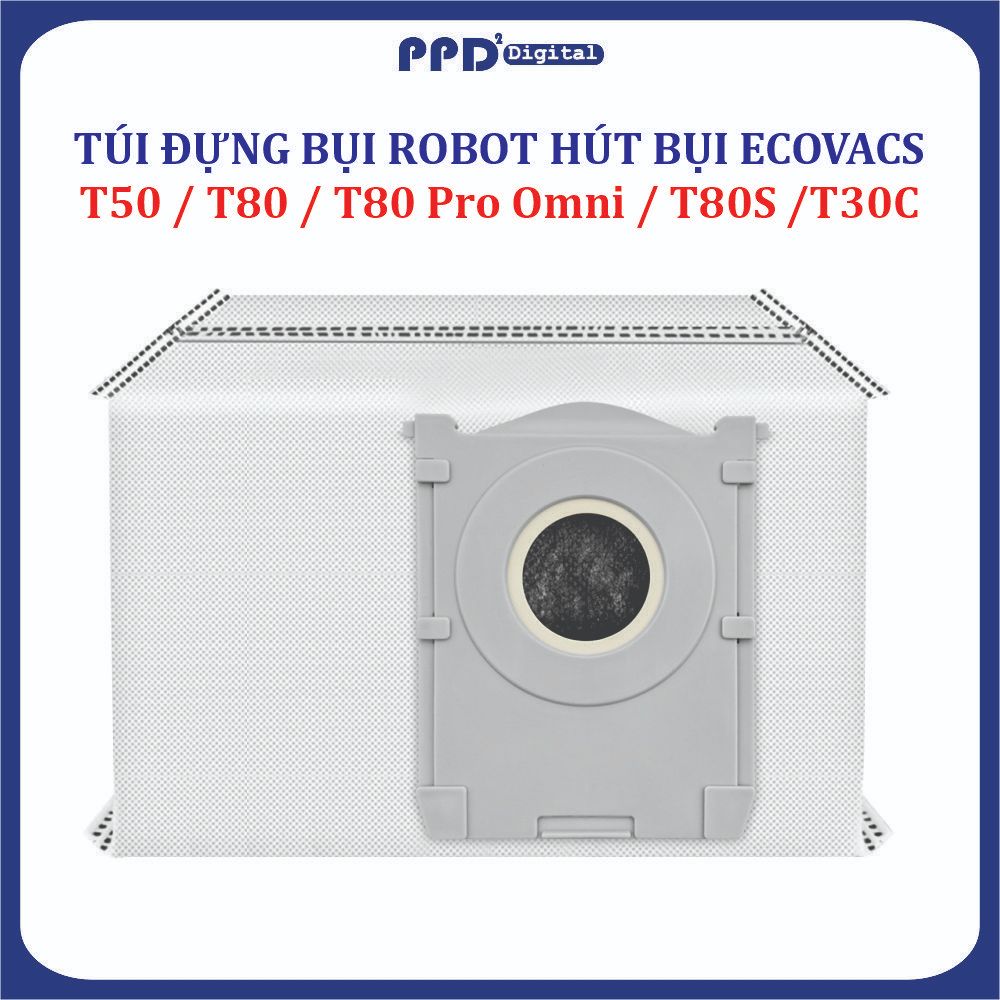 อุปกรณ์เสริมถุงขยะ ถุงเก็บฝุ่น สําหรับ Ecovacs Deebot T50, T80, T80 Pro Omni, T30C Robot ถังขยะอัตโน