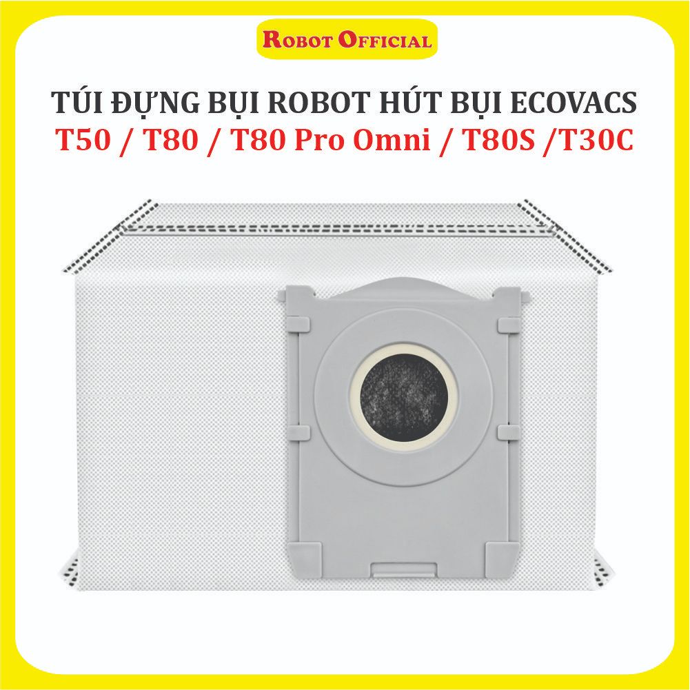 อุปกรณ์เสริมถุงขยะ, ถุงเก็บฝุ่นสําหรับ Ecovacs Deebot T50, T80, T80 Pro Omni, T30C Robot ถังขยะอัตโน