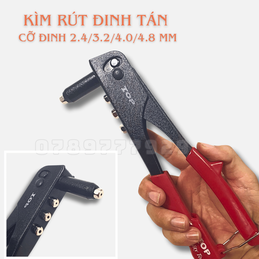Rive Rivet Retraction Pliers เล็บขนาด 2.4mm, 3.2mm, 4mm, 4.8mm