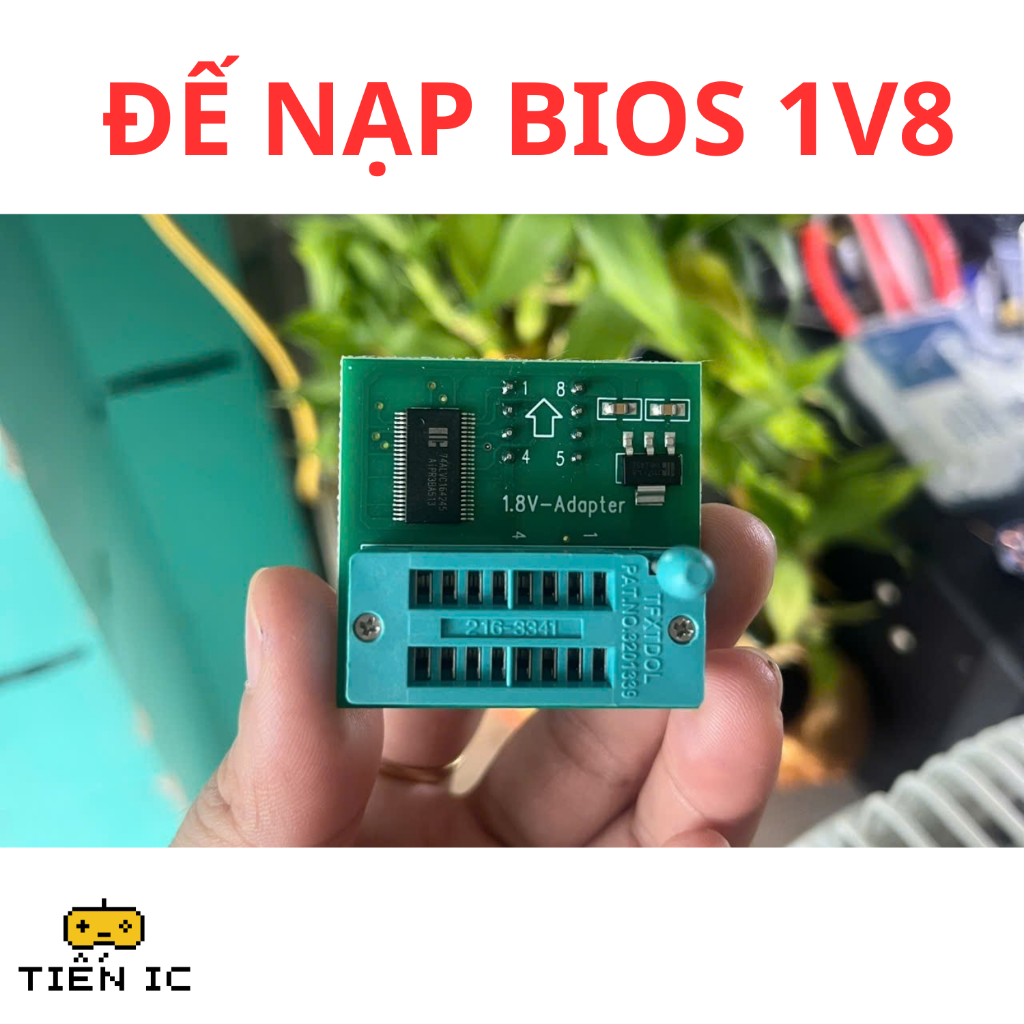 BIOS 1V8 แท่นชาร์จ - 1.8V Adapter สําหรับแล็ปท็อป ROM - 200-209M SOP8 SOCKET - MP1584 วงจรแรงดันไฟฟ้
