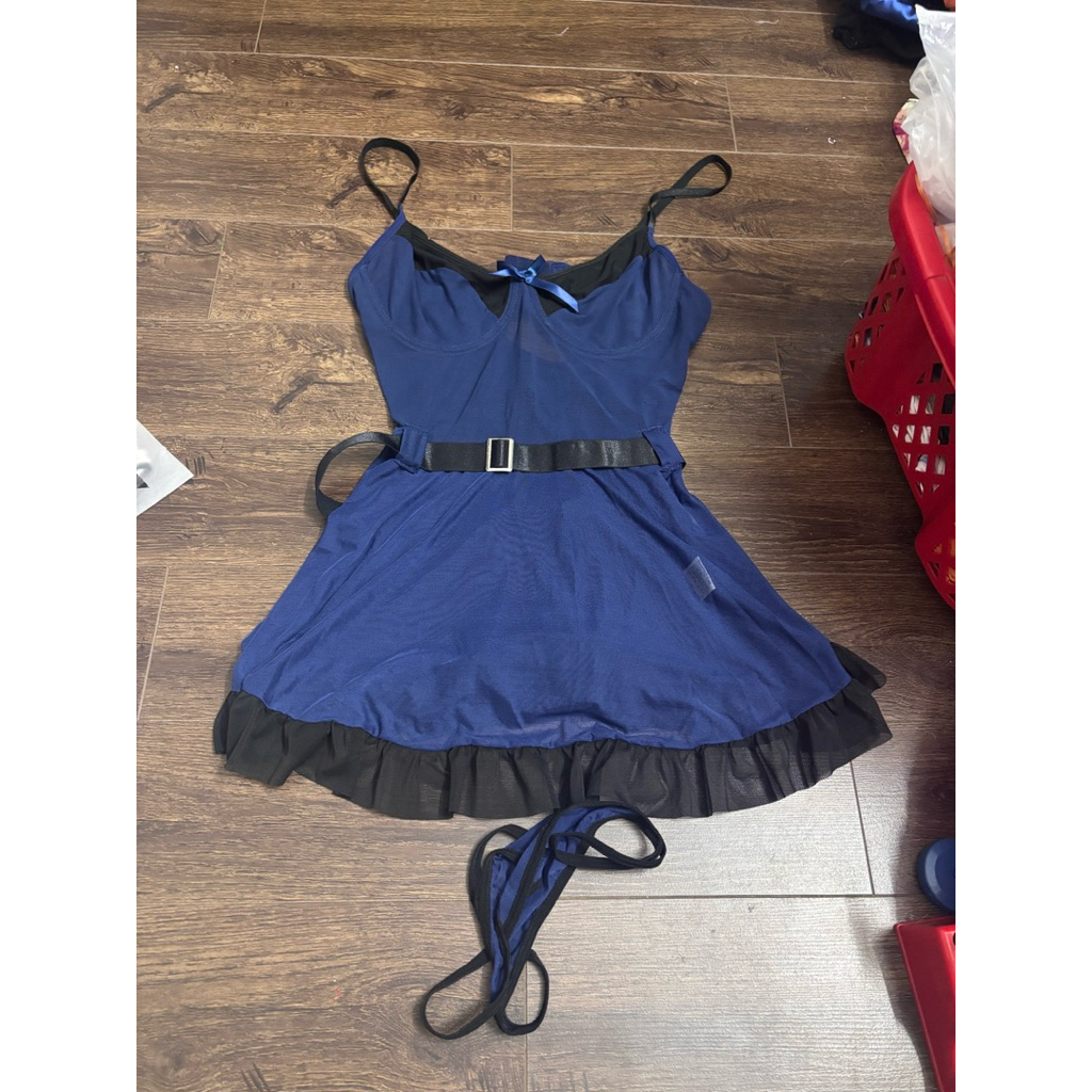 ใหม่. ชุดนอนสีน้ําเงินเข้ม L. q26