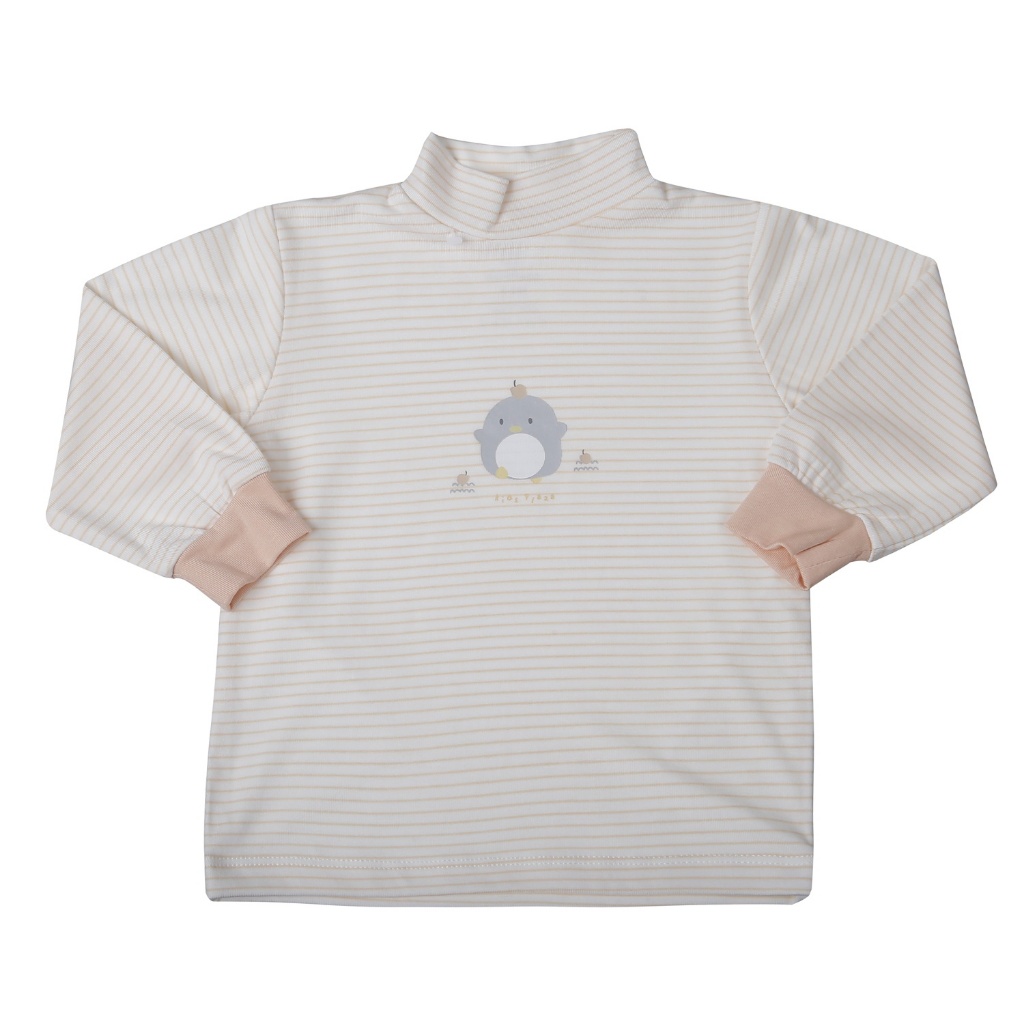 KidsPlaza Otis ND25T เสื้อคอปก 3 นิ้ว (สีขาวแถบน้ําตาล)