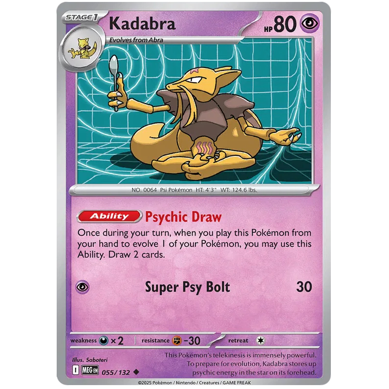 Pokemon TCG - Kadabra - Uncommon - 055/132 - MEG