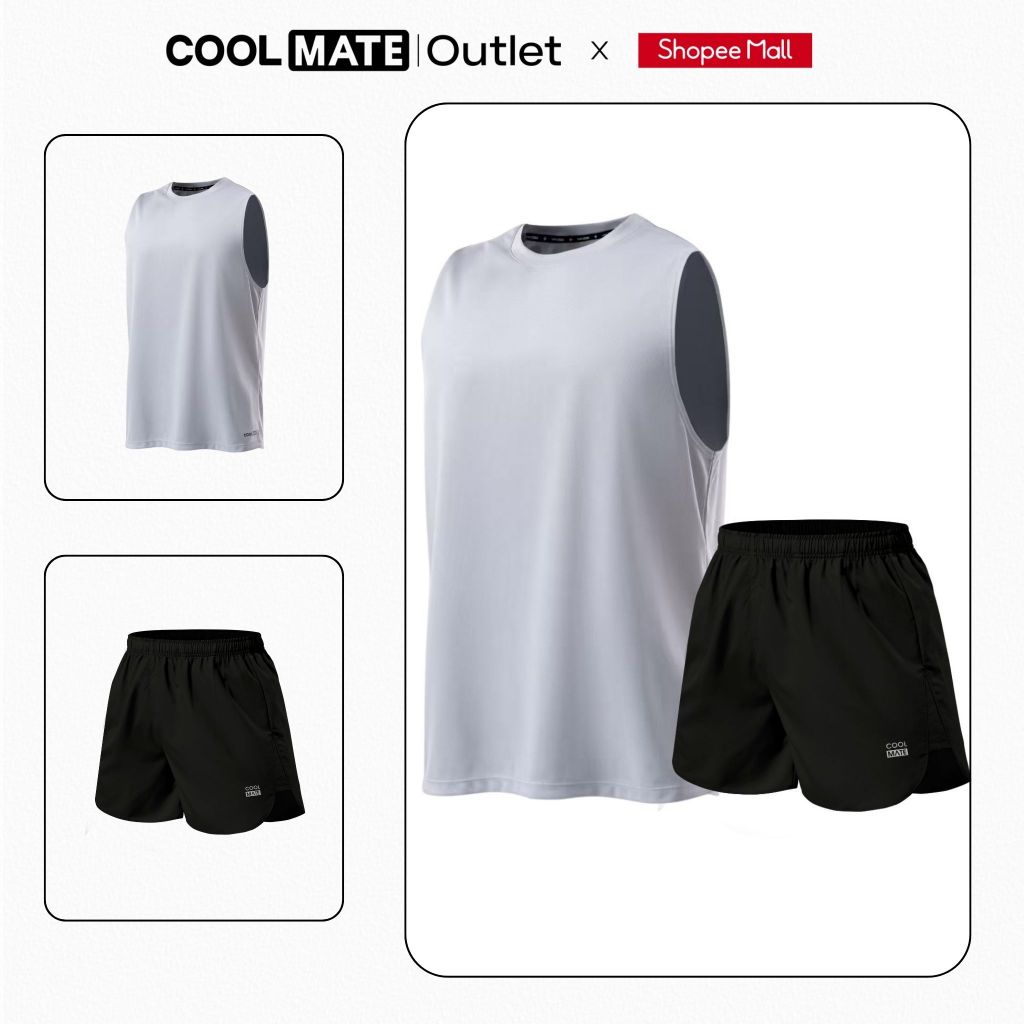 ชุดวิ่งผู้ชาย Coolmate - กางเกงขาสั้น Essentials Tanktop และ Maxcool