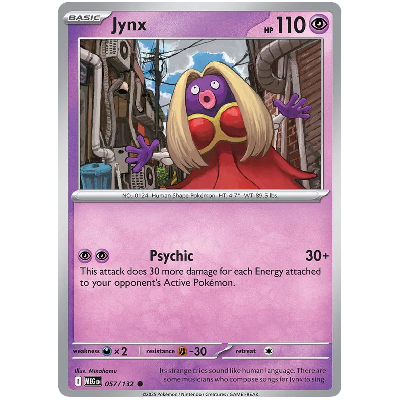Pokemon TCG - Jynx - ทั่วไป - 057/132 - MEG
