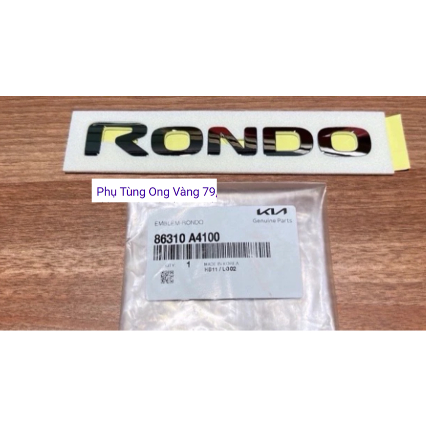 [สินค้าแท้] โลโก้ "RONDO" สําหรับสติ๊กเกอร์ติดรถ Kia Rondo - MH: 86310A4100