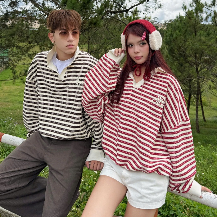 AB HOUSE - LIAM เสื้อสเวตเตอร์ผ้าถักผ้าฝ้ายสําหรับผู้ชายและผู้หญิง