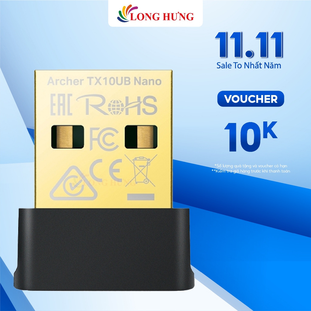 USB Wifi TP-Link Wifi 6 AX900 Bluetooth 5.3 Nano Archer TX10UB Nano - สินค้าของแท้
