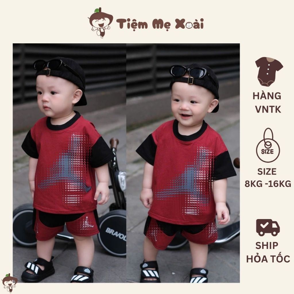 ชุดกีฬา JD สีแดงสําหรับเด็กผู้ชาย รุ่นใหม่ boo - MANGO MOTHER SHOP