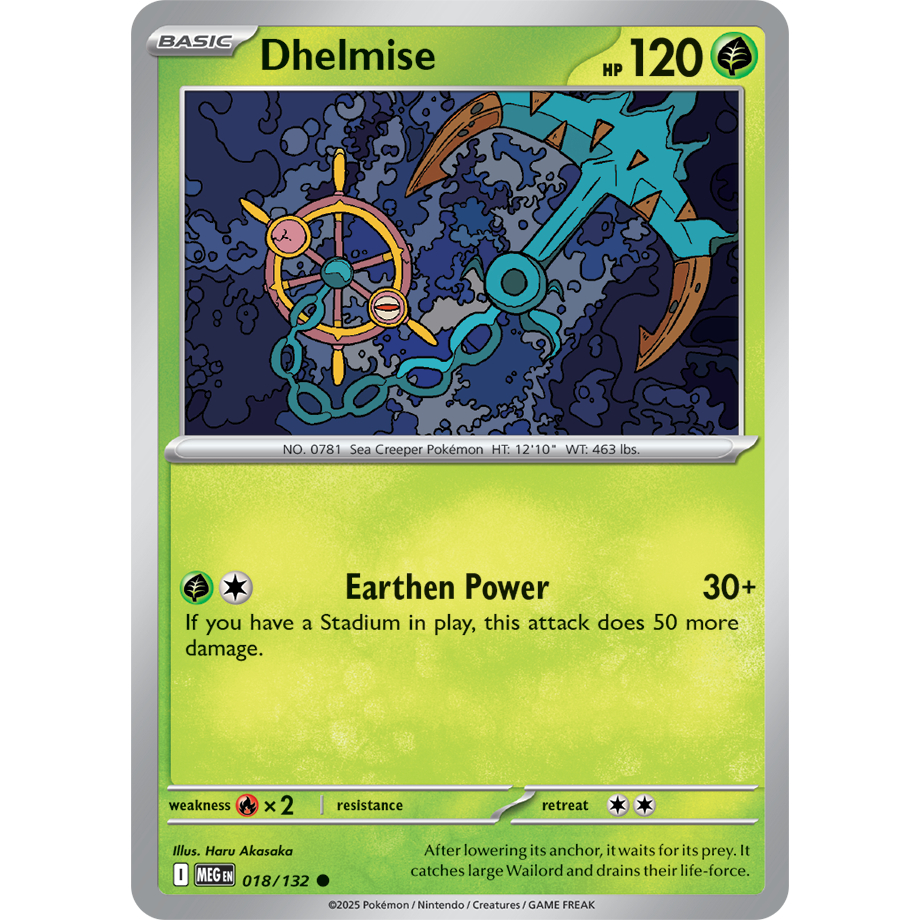 [KW2 Pokemon] [EN] การ์ด 018/132 - Dhelmise - MEGEN