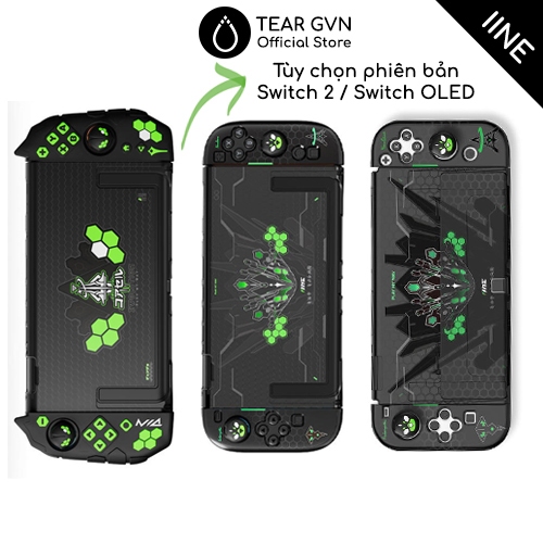 Pokemon Legends ZA Patterned IINE เคสแข็งป้องกันและฝาครอบปุ่มสําหรับ Nintendo Switch 2 / OLED Switch