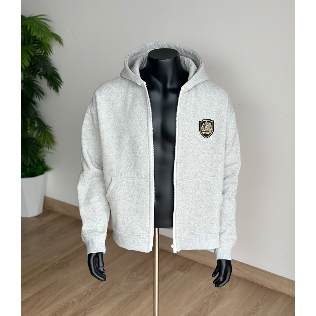 Luminos SYMBOL Zip Hoodie - Premium Pressed Felt 400GSM โลโก้ปัก Smart-Crop Regular