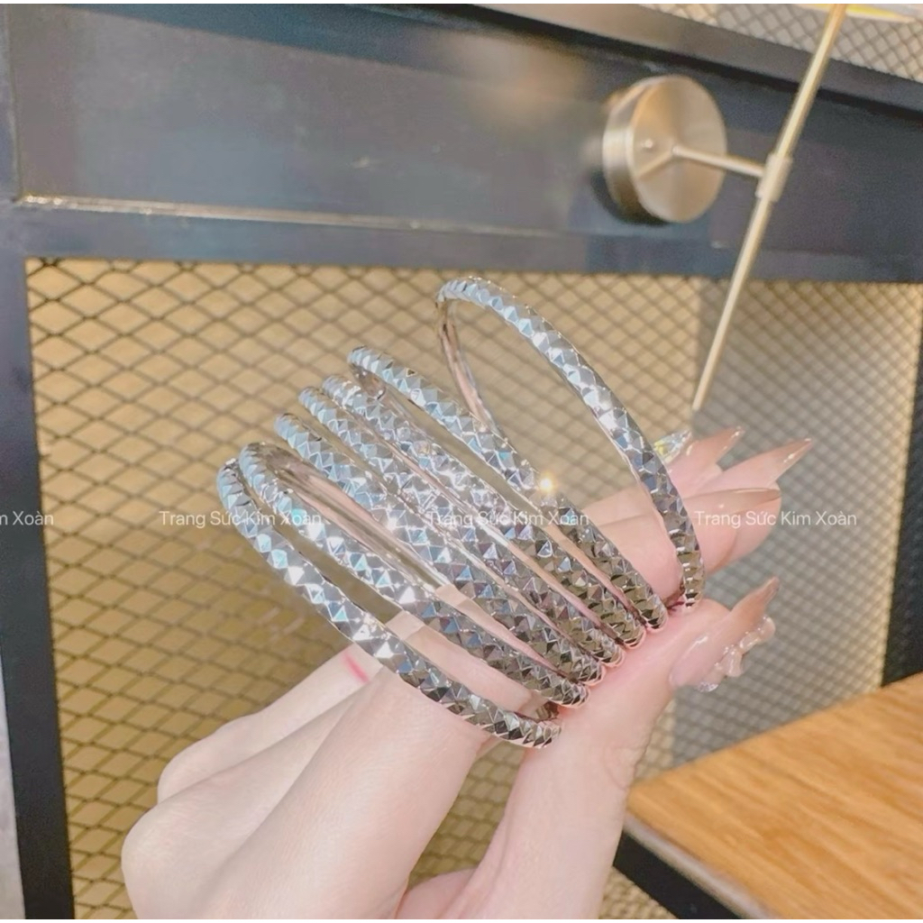 Ximen Platinum Round Tube 7 ชิ้นเข็มกลัดลิ้นประดับเพชร Xikim [ DIAMOND JEWELRY ]