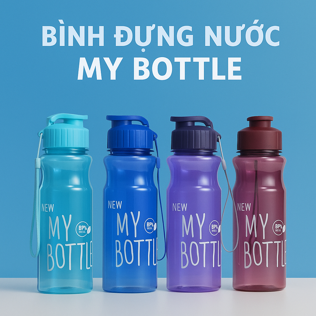 [COMBO 2] MY BOTTLE Water BOTTLE - พร้อมสายแขวน - ความจุ 500ml - RANDOM COLOR