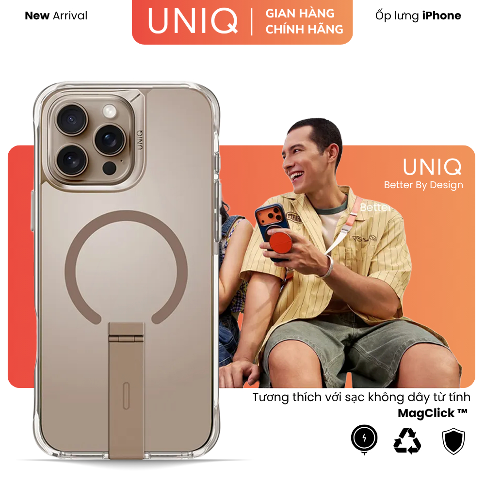 UNIQ HYBRID ELEVA IPHONE 16 Pro Max Case - ขาตั้งแบบรวม