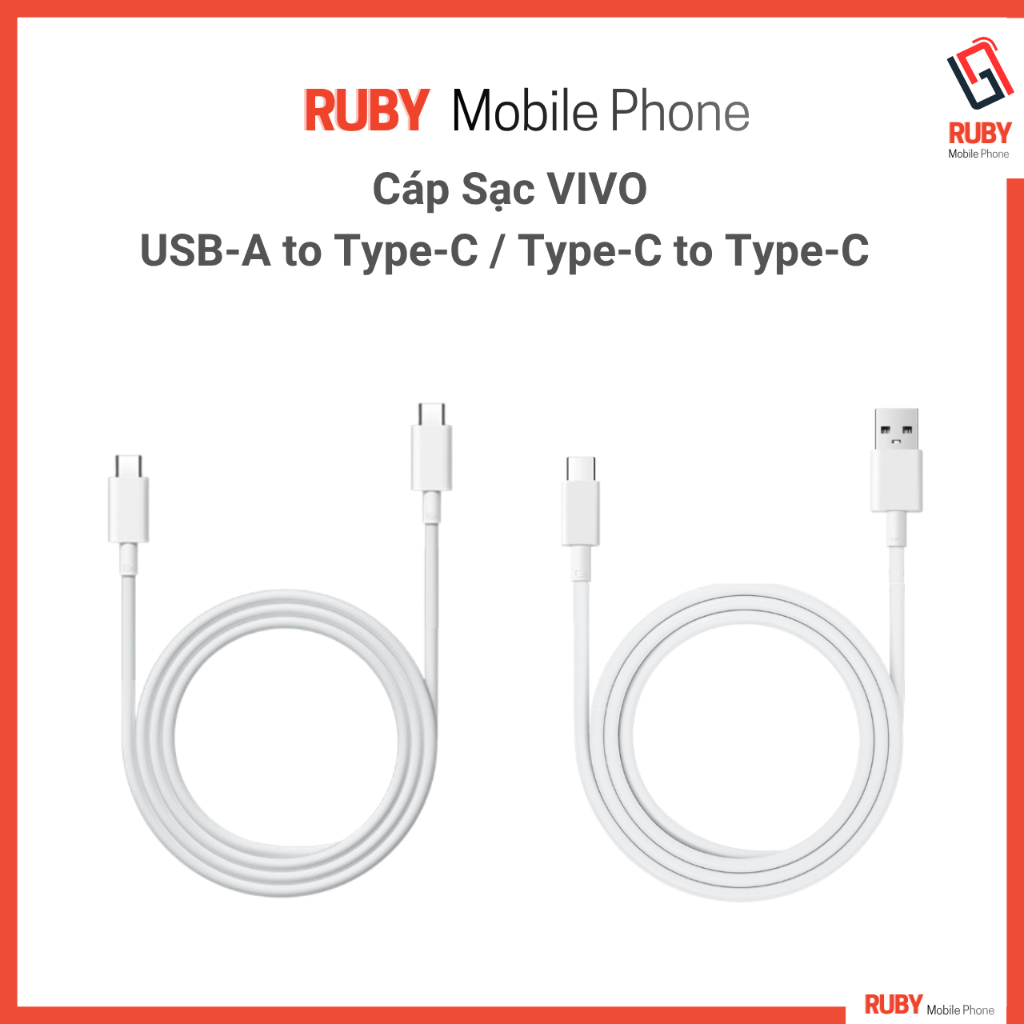 สายชาร์จเร็ว สายชาร์จเร็ว Vivo Type C to Type C 6A, USB-A to Type C Vivo Original 6A ของแท้